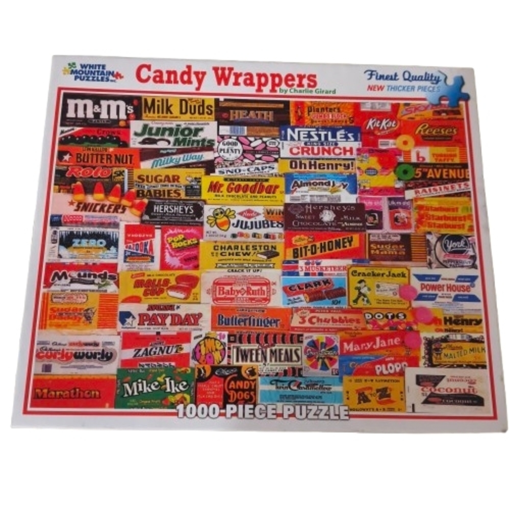 White Mountain Candy Wrappers 1000-Piece Puzzle - Vibrant Colors